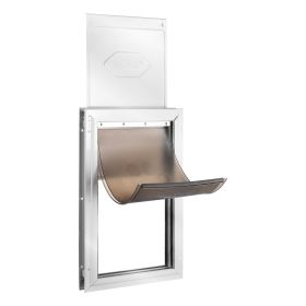 VEVOR Pet Door, 11.3" x 16.02" Aluminum Frame with Lock and Flap System, Weatherproof Doggy Door, Easy to Install in Interior or Exterior Doors