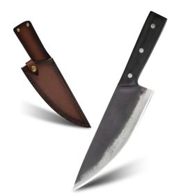 High Carbon Steel Household Fish Cleaning And Bone Removing Knife (Option: Black with Yellow holster)