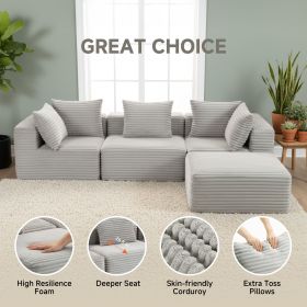 Vacuum packed compression sofa that expands to full size after opening. Space-saving design with supportive high-density foam (Color: Smoke Grey)